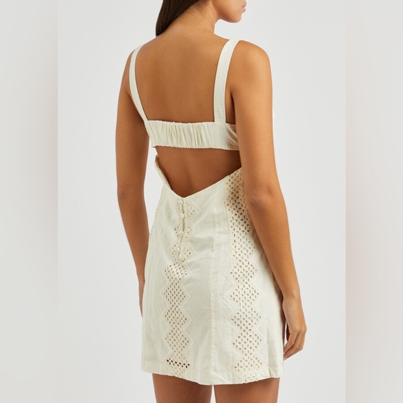 Free People Vanda Cotton Mini Dress – Ivory | Size Large - Picture 2 of 5